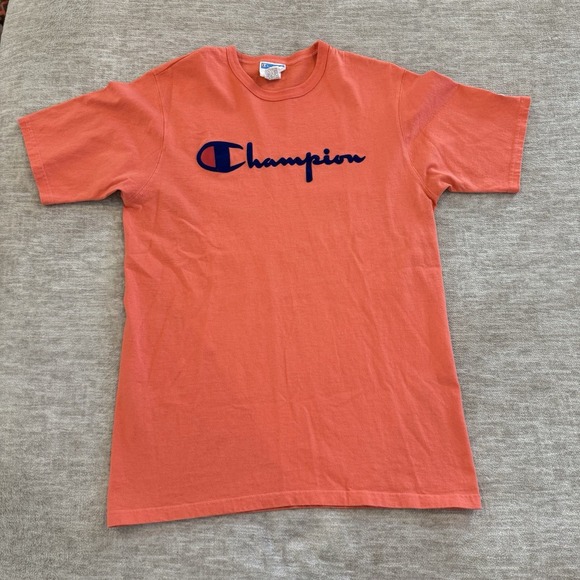 Vintage Champion Heritage Big Logo Stitched Short‎ Sleeve Embroidered Large - Picture 1 of 5